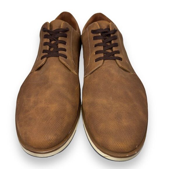 Aldo Vermilion Paneled Derby Oxfords Brown Men's 13 - Picture 3 of 11